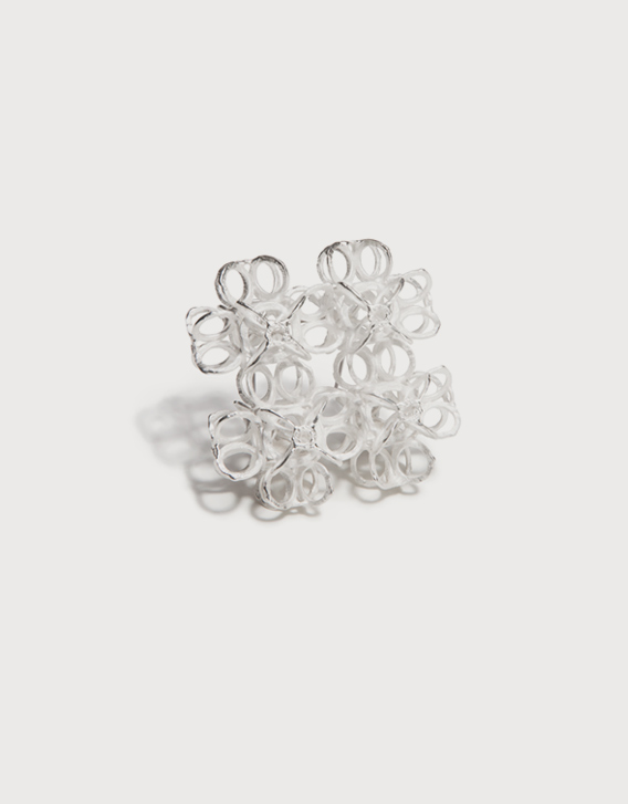 INTERSECTIONS#1 - BROOCH 5, silver - Nikolay Sardamov