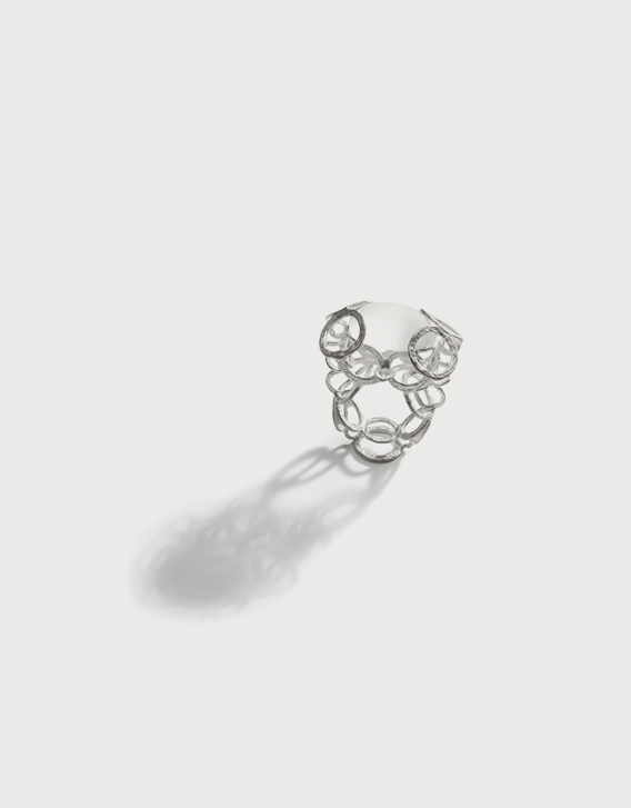 INTERSECTIONS#1 - RING 12, silver, rock-crystal - Nikolay Sardamov