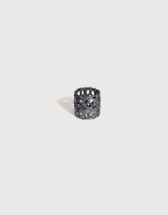 INTERSECTIONS#1 - RING 13, blackened silver - Nikolay Sardamov