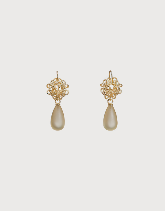 INTERSECTIONS#1 - EAR-RINGS 16, gold, lemon citrine - Nikolay Sardamov