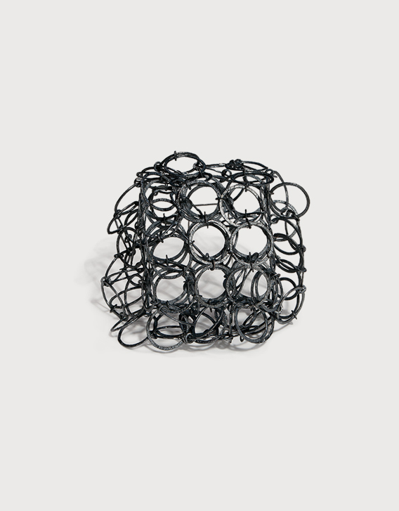 INTERSECTIONS#1 - BROOCH 18, blackened silver - Nikolay Sardamov